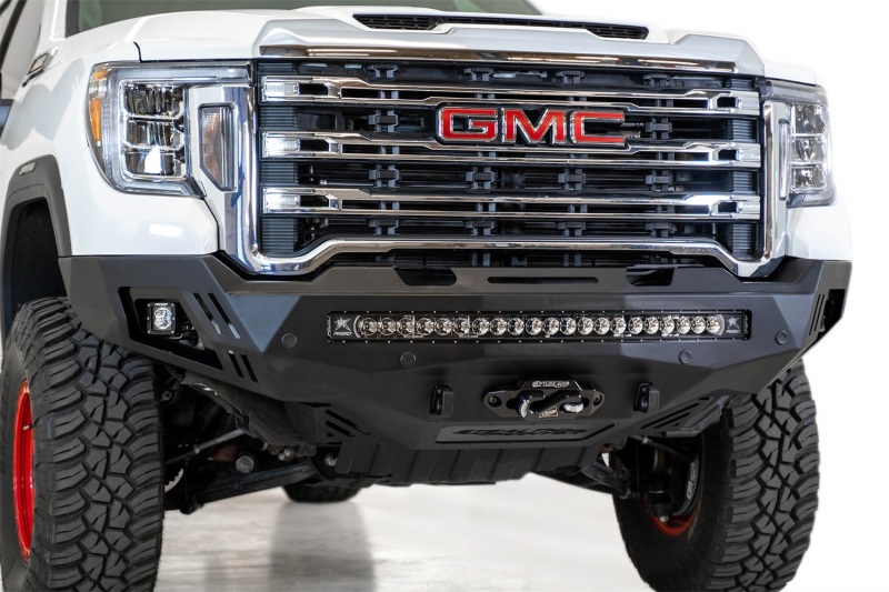 GMC Sierra 3500 Bumper - Front - Addictive Desert Designs - Stealth Fighter - Hammer Black - `20-`27 GMC Sierra 3500 Bumper - Front - Addictive Desert Designs - Stealth Fighter - Hammer Black - `20-`27